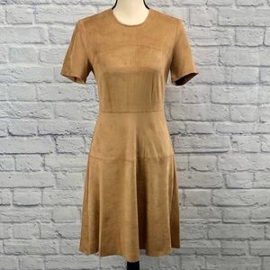 🆕(wot) Catherine Malandrino | Faux Suede Fit and Flare Dress